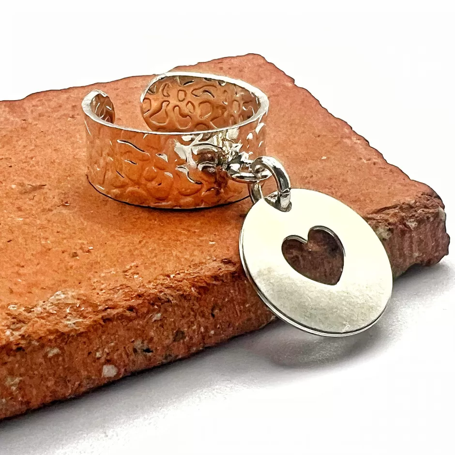 Best Musardise Bague Martelee Pendentif Coeur