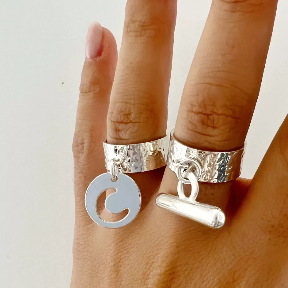 Sale Musardise Bague Martelee Pendentif Lune