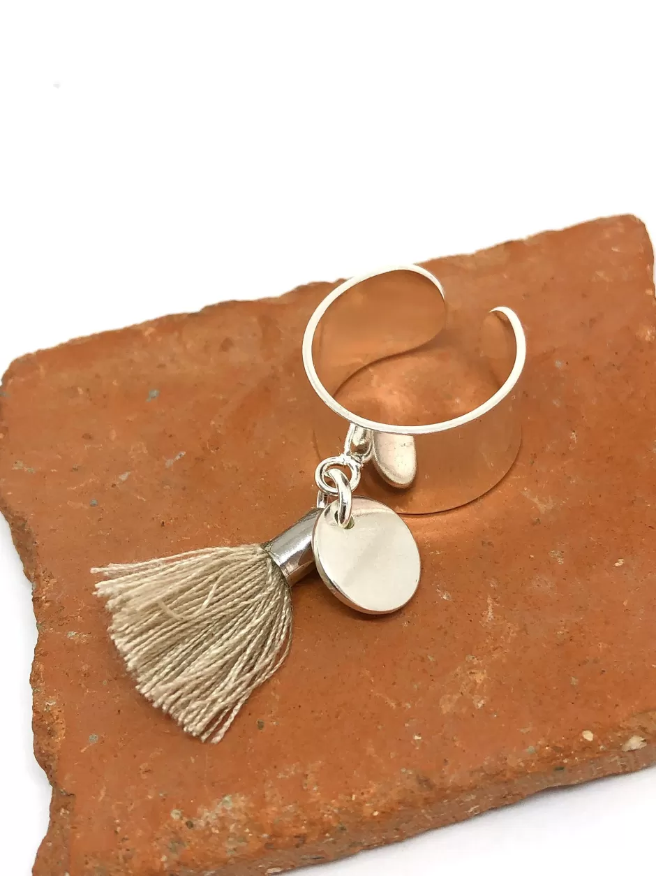Hot Musardise Bague Pompon Beige
