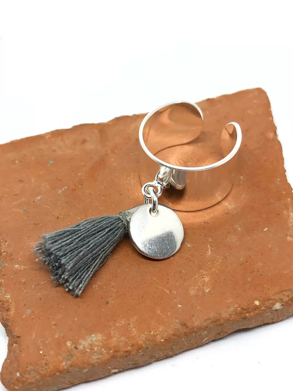Cheap Musardise Bague Pompon Gris