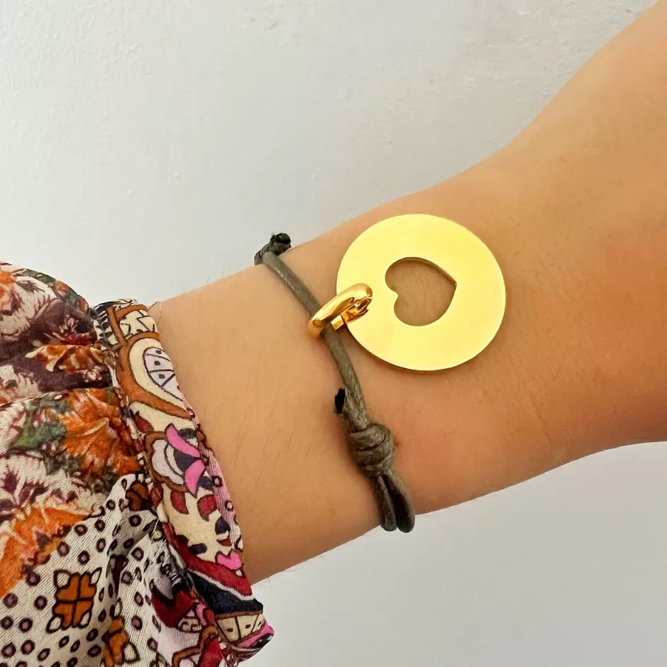 Shop Musardise Bracelet Coeur Dore