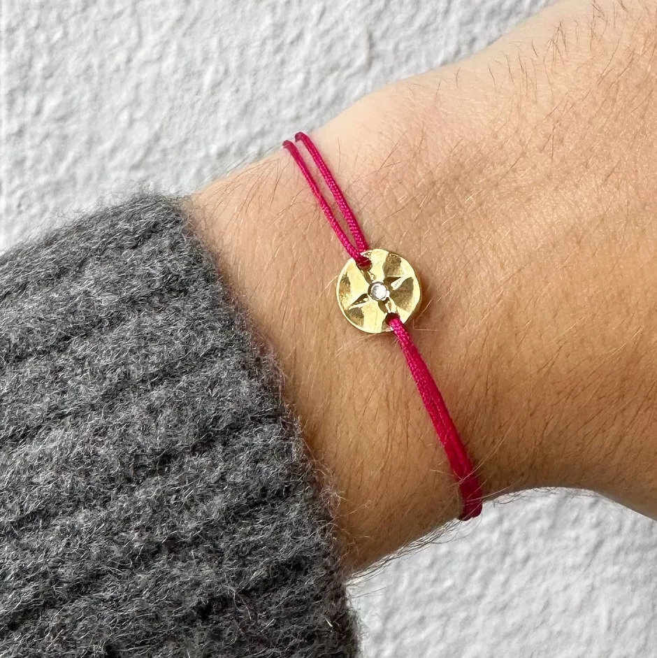 Store Musardise Bracelet Fin Strass Dore