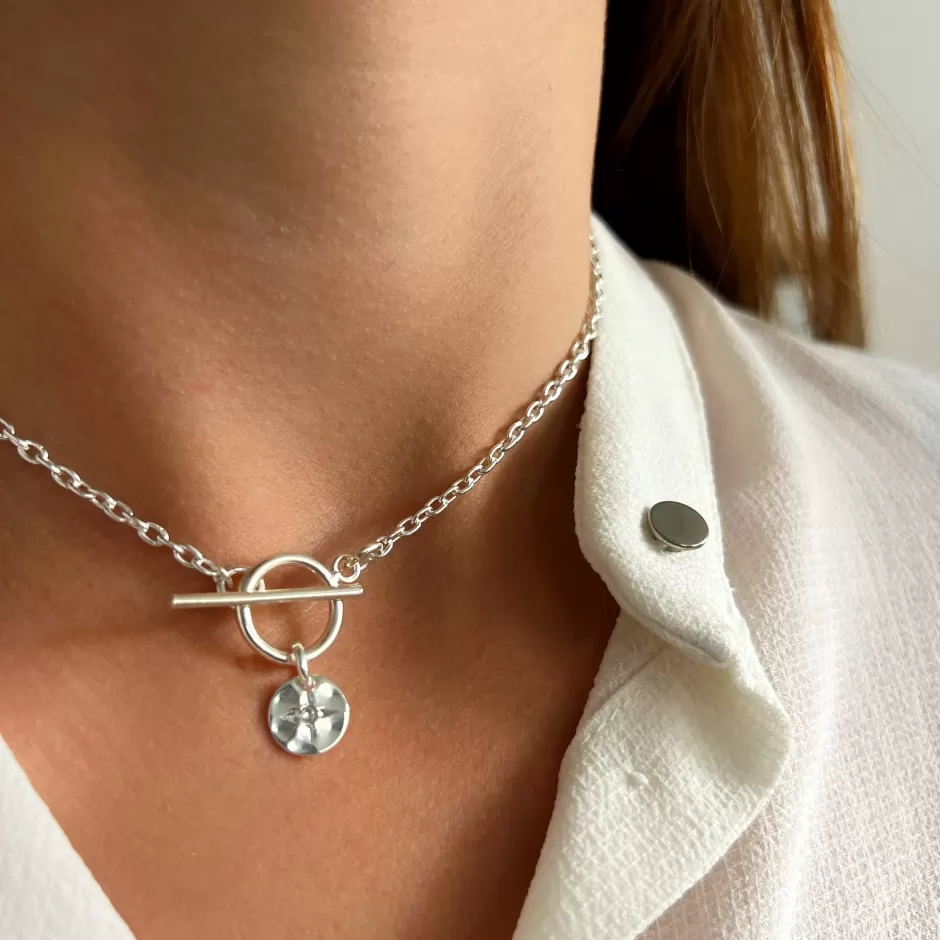 Store Musardise Collier Lou Chaine Medaille Martelee