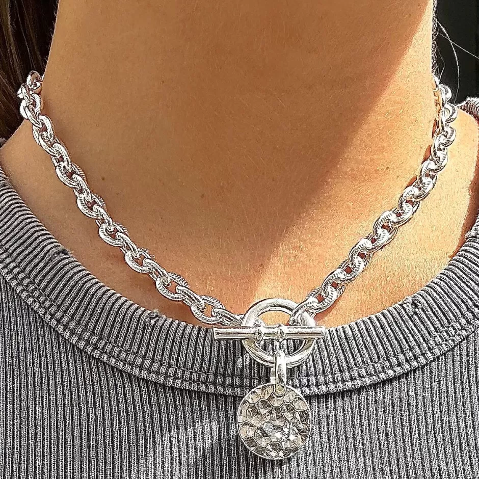 Shop Musardise Collier Scarlett Medaille Martelee
