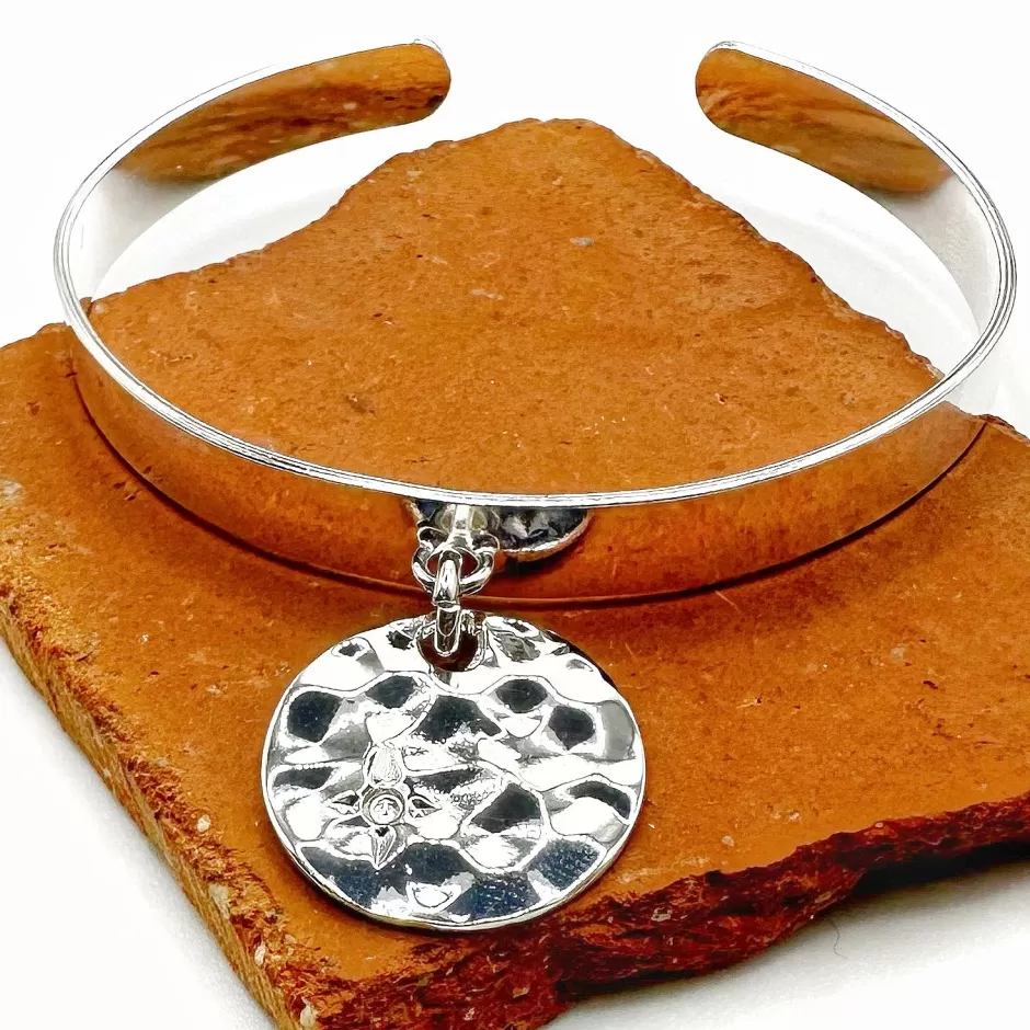 Discount Musardise Demi Jonc Medaille Martelee Strass